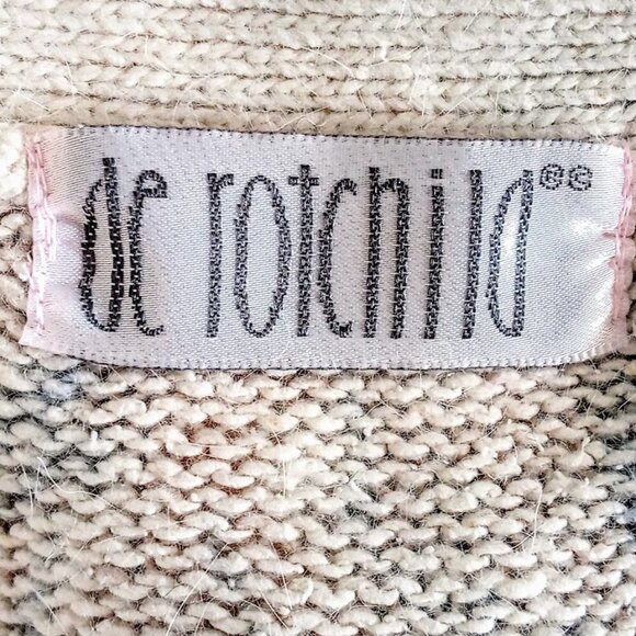Vintage De Rotchild Silk Angora Lambswool Pastel Cardigan - Picture 4 of 6